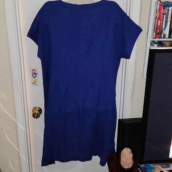 Soft surroundings dress oversized linen blend - Picture 2 of 5